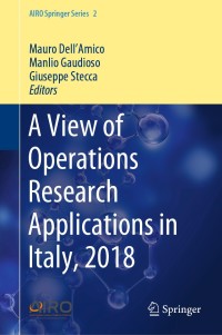 Cover image: A View of Operations Research Applications in Italy, 2018 9783030258412