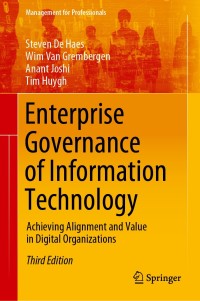 Cover image: Enterprise Governance of Information Technology 3rd edition 9783030259174
