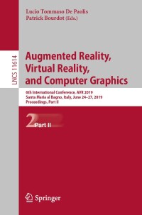 Imagen de portada: Augmented Reality, Virtual Reality, and Computer Graphics 9783030259983