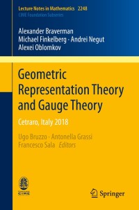 Cover image: Geometric Representation Theory and Gauge Theory 9783030268558