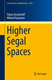 Cover image: Higher Segal Spaces 9783030271220