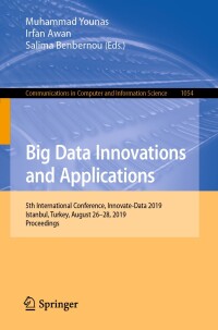 Cover image: Big Data Innovations and Applications 9783030273545