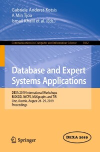 Cover image: Database and Expert Systems Applications 9783030276836