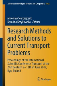 Cover image: Research Methods and Solutions to Current Transport Problems 9783030276867