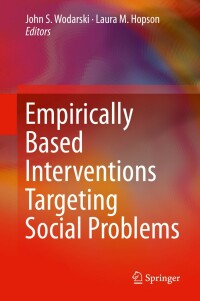 Cover image: Empirically Based Interventions Targeting Social Problems 9783030284862