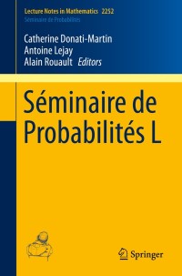 Imagen de portada: Séminaire de Probabilités L 9783030285340