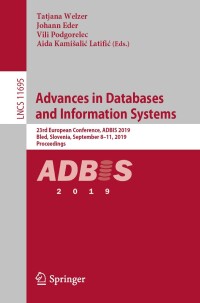 Imagen de portada: Advances in Databases and Information Systems 9783030287290