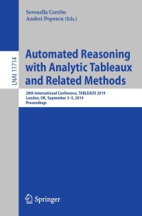 Imagen de portada: Automated Reasoning with Analytic Tableaux and Related Methods 9783030290252