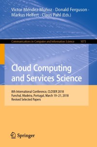 Cover image: Cloud Computing and Services Science 9783030291921