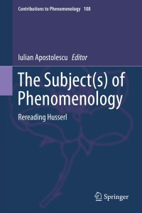 Cover image: The Subject(s) of Phenomenology 9783030293567