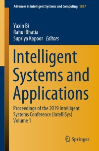 Cover image: Intelligent Systems and Applications 9783030295158