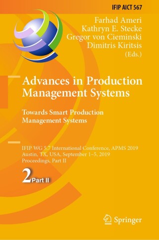 表紙画像: Advances in Production Management Systems. Towards Smart Production Management Systems 9783030299958