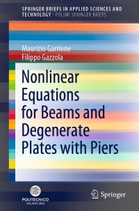 Cover image: Nonlinear Equations for Beams and Degenerate Plates with Piers 9783030302177