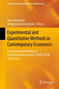 Cover image: Experimental and Quantitative Methods in Contemporary Economics 9783030302504