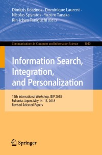 Cover image: Information Search, Integration, and Personalization 9783030302832