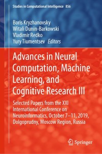 Imagen de portada: Advances in Neural Computation, Machine Learning, and Cognitive Research III 9783030304249
