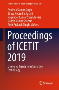 Cover image: Proceedings of ICETIT 2019 9783030305765