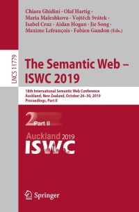 صورة الغلاف: The Semantic Web – ISWC 2019 9783030307950