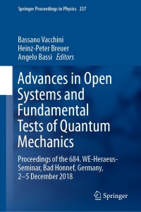 صورة الغلاف: Advances in Open Systems and Fundamental Tests of Quantum Mechanics 9783030311452