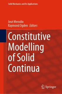 Cover image: Constitutive Modelling of Solid Continua 9783030315467