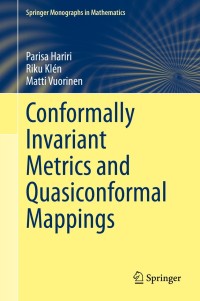 Imagen de portada: Conformally Invariant Metrics and Quasiconformal Mappings 9783030320676