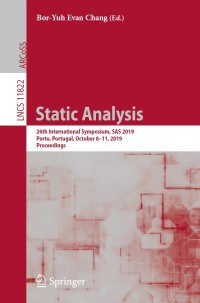 Cover image: Static Analysis 9783030323035