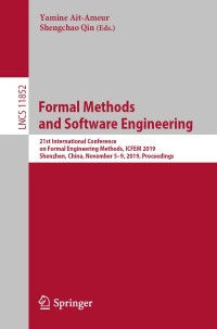 Cover image: Formal Methods and Software Engineering 9783030324087