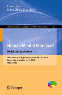 Cover image: Human Mental Workload: Models and Applications 9783030324223