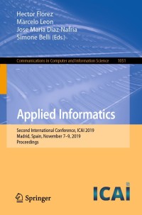 Cover image: Applied Informatics 9783030324742