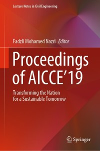 Imagen de portada: Proceedings of AICCE'19 9783030328153