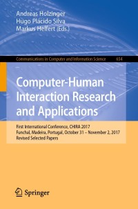 Imagen de portada: Computer-Human Interaction Research and Applications 9783030329648
