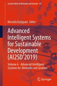 Imagen de portada: Advanced Intelligent Systems for Sustainable Development (AI2SD’2019) 9783030331023