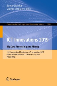 Cover image: ICT Innovations 2019. Big Data Processing and Mining 9783030331092