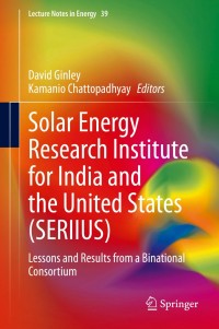 Cover image: Solar Energy Research Institute for India and the United States (SERIIUS) 1st edition 9783030331832