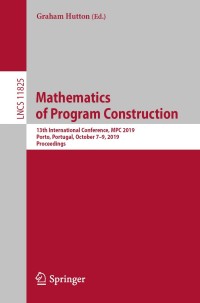Cover image: Mathematics of Program Construction 9783030336356