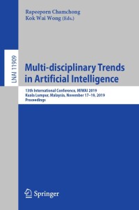 Cover image: Multi-disciplinary Trends in Artificial Intelligence 9783030337087