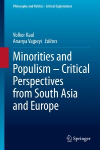 Immagine di copertina: Minorities and Populism – Critical Perspectives from South Asia and Europe 1st edition 9783030340971