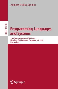Cover image: Programming Languages and Systems 9783030341749