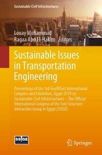 Cover image: Sustainable Issues in Transportation Engineering 9783030341862