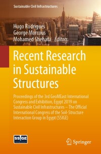 Cover image: Recent Research in Sustainable Structures 9783030342159