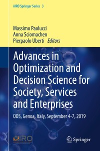 Immagine di copertina: Advances in Optimization and Decision Science for Society, Services and Enterprises 9783030349592