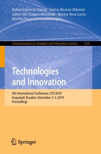 Cover image: Technologies and Innovation 9783030349882