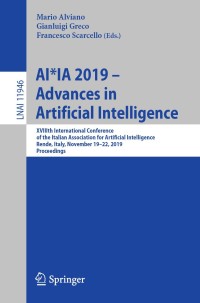 Cover image: AI*IA 2019 – Advances in Artificial Intelligence 9783030351656