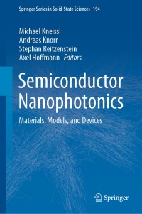 Cover image: Semiconductor Nanophotonics 1st edition 9783030356552