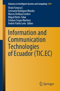 Imagen de portada: Information and Communication Technologies of Ecuador (TIC.EC) 9783030357399