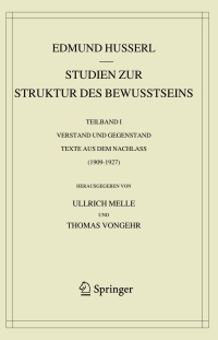 صورة الغلاف: Studien zur Struktur des Bewusstseins 9783030357870