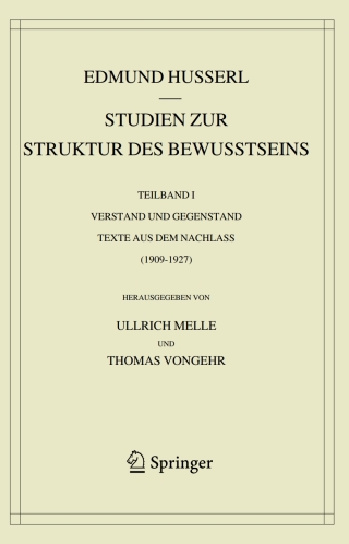 Cover image: Studien zur Struktur des Bewusstseins 9783030357870