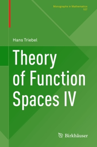 Cover image: Theory of Function Spaces IV 9783030358907