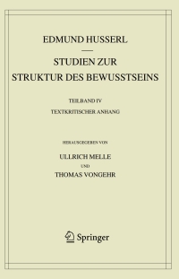 Cover image: Studien zur Struktur des Bewusstseins 9783030360962