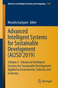 Cover image: Advanced Intelligent Systems for Sustainable Development (AI2SD’2019) 1st edition 9783030366704